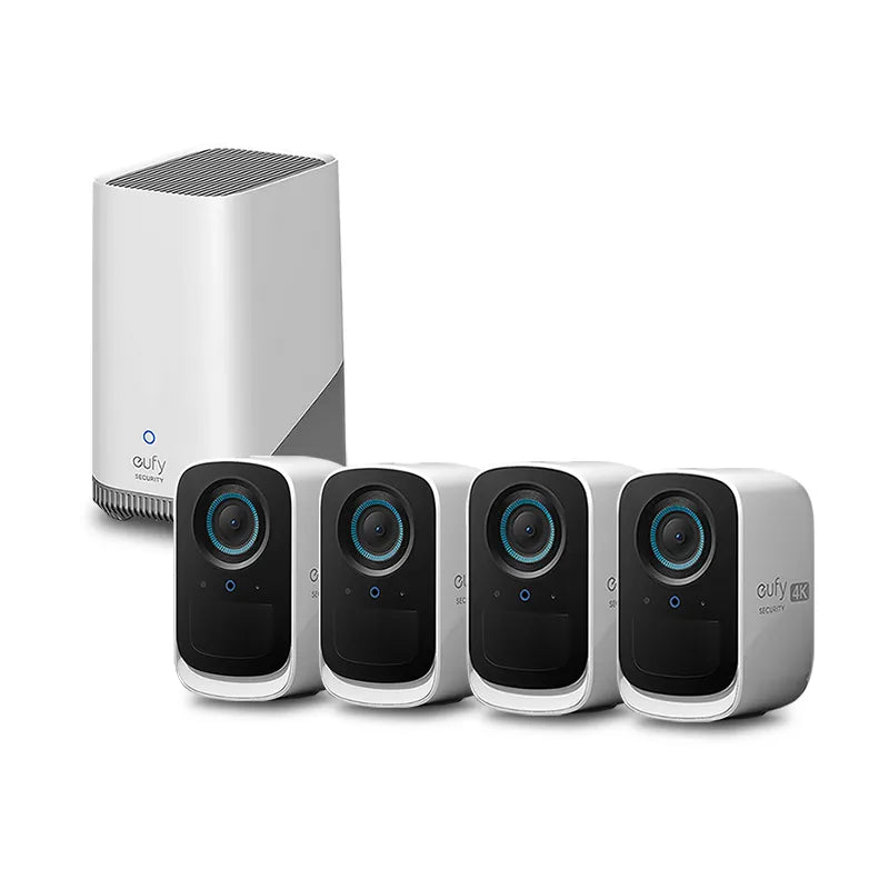eufy T8883T21 eufyCam 3C (S300) 4 Pack with Homebase 3