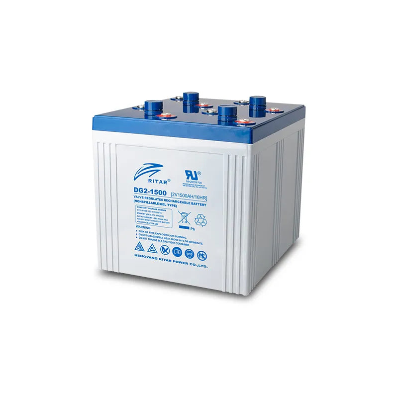 Ritar DG2-1500 2V 1500Ah Deep Cycle Gel Series Battery