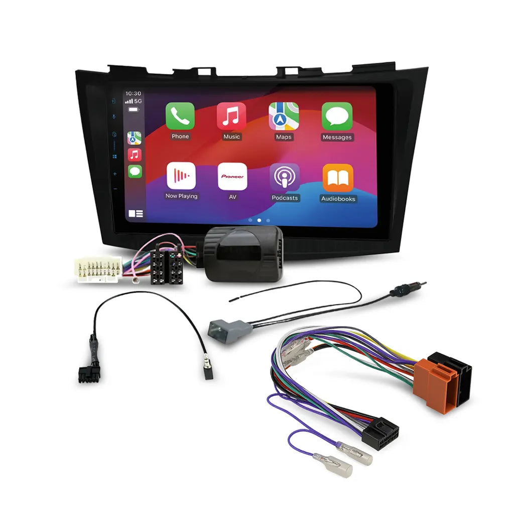 Pioneer DMH-AP6650BT 9" Apple CarPlay/Android Auto Wireless AV Receiver Bundle for Pioneer DMH-AP6650BT 9 with HR9-SZ001 Fascia & Aerpro APP8PIO9 APP8 Secondary ISO Harness Suit Pioneer AV Headunits (13-Pin Connector) Harness