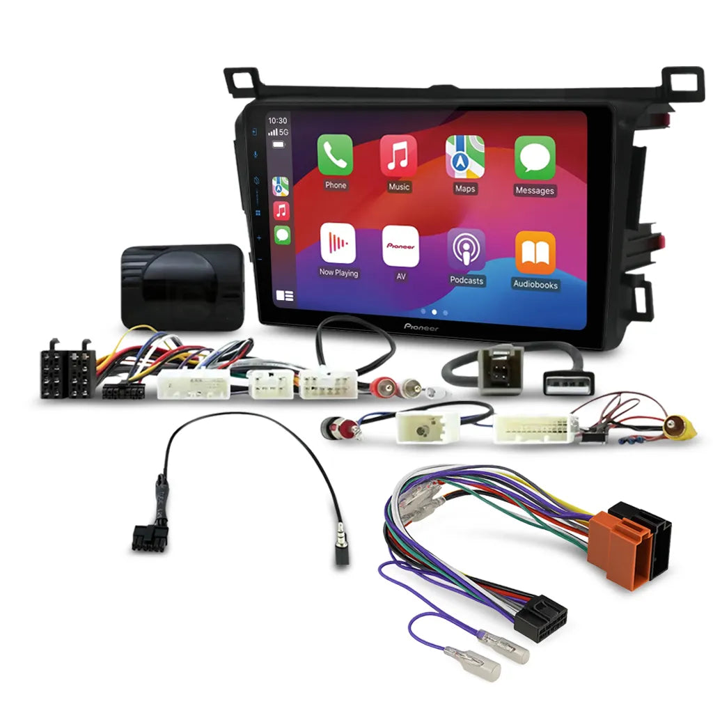 Pioneer DMH-AP6650BT 9" Apple CarPlay/Android Auto Wireless AV Receiver Bundle for Pioneer DMH-AP6650BT 9 with HR9-TY003 Fascia & Aerpro APP8PIO9 APP8 Secondary ISO Harness Suit Pioneer AV Headunits (13-Pin Connector) Harness