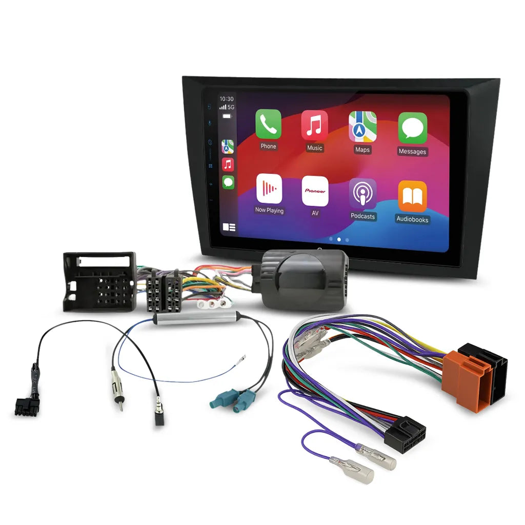 Pioneer DMH-AP6650BT 9" Apple CarPlay/Android Auto Wireless AV Receiver Bundle for Pioneer DMH-AP6650BT 9 with HR9VW001 Fascia & Aerpro APP8PIO9 APP8 Secondary ISO Harness Suit Pioneer AV Headunits (13-Pin Connector) Harness