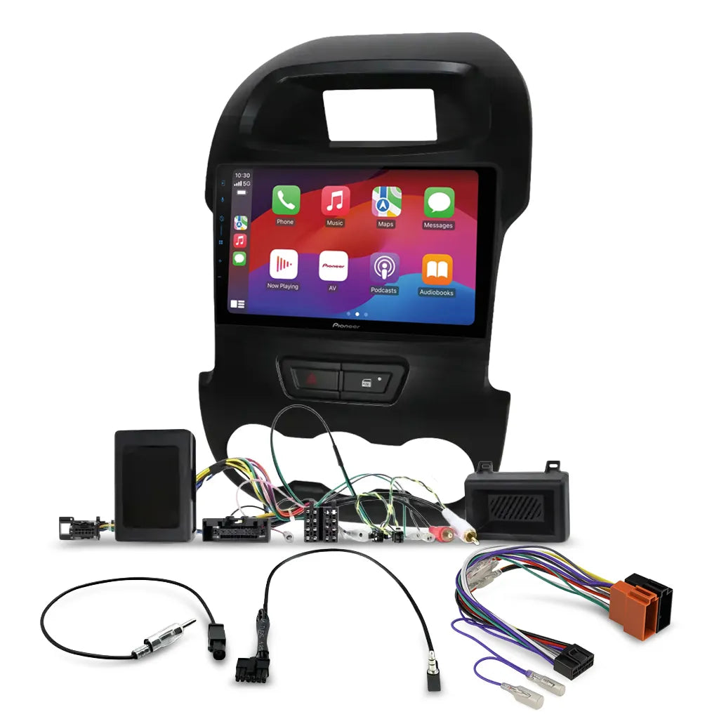 Pioneer DMH-AP6650BT 9" Apple CarPlay/Android Auto Wireless AV Receiver Bundle for Pioneer DMH-AP6650BT 9 with HR9-FD001 Fascia & Aerpro APP8PIO9 APP8 Secondary ISO Harness Suit Pioneer AV Headunits (13-Pin Connector) Harness