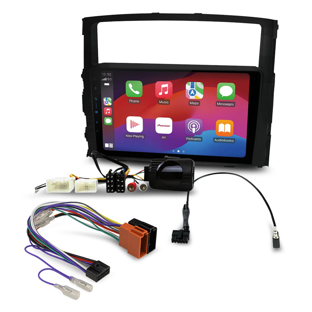 Pioneer DMH-AP6650BT 9" Apple CarPlay/Android Auto Wireless AV Receiver Bundle for Pioneer DMH-AP6650BT 9 with HR9-MT001 Fascia & Aerpro APP8PIO9 APP8 Secondary ISO Harness Suit Pioneer AV Headunits (13-Pin Connector) Harness