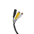 MONGOOSE PVC12HDM 4 Pin Male to RCA and Power - Heavy Duty Camera Adapter Cable