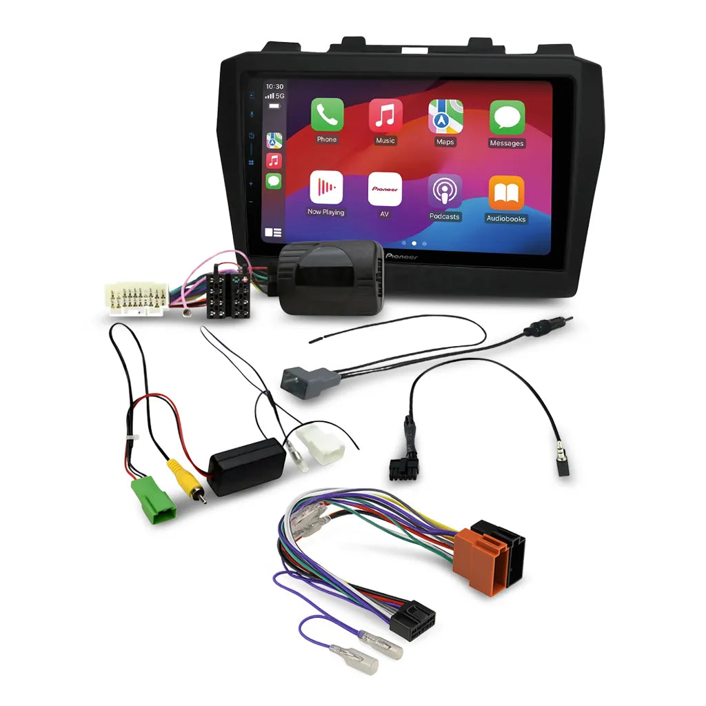 Pioneer DMH-AP6650BT 9" Apple CarPlay/Android Auto Wireless AV Receiver Bundle for Pioneer DMH-AP6650BT 9 with HR9-SZ002 Fascia & Aerpro APP8PIO9 APP8 Secondary ISO Harness Suit Pioneer AV Headunits (13-Pin Connector) Harness
