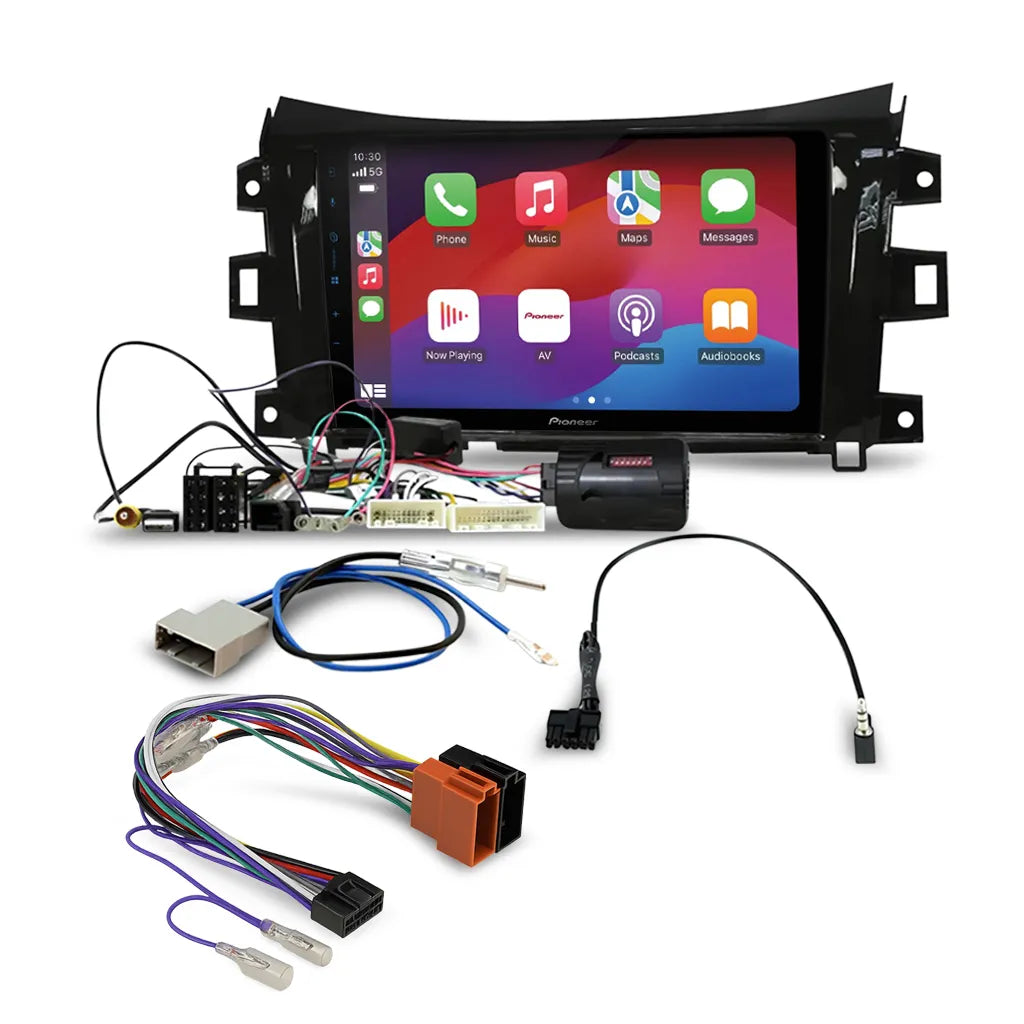 Pioneer DMH-AP6650BT 9" Apple CarPlay/Android Auto Wireless AV Receiver Bundle for Pioneer DMH-AP6650BT 9 with HR9-NS001 Fascia & Aerpro APP8PIO9 APP8 Secondary ISO Harness Suit Pioneer AV Headunits (13-Pin Connector) Harness