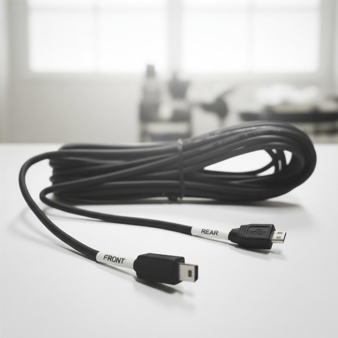 QVIA LUKAS QR-AR-CABLE7 | 7m Front-to-Rear Dashcam Cable for AR790 – Durable Extension Lead