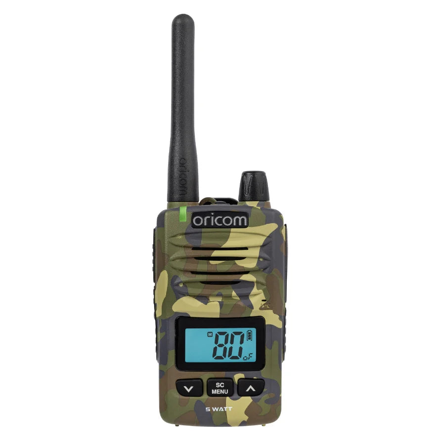 Oricom DTX600CAM Waterproof 5 Watt Handheld UHF CB Radio (Camo)