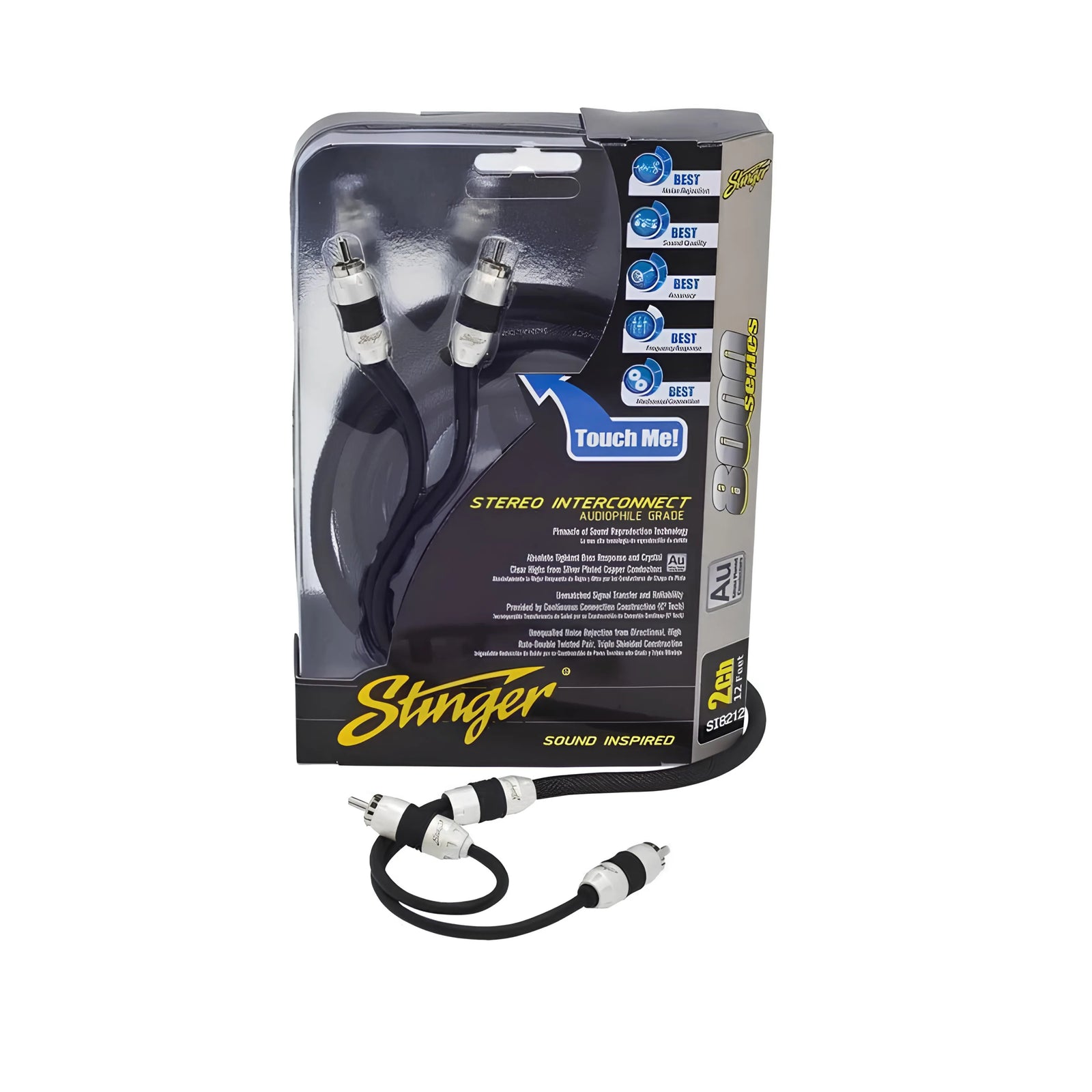 Stinger SI826 8000 Series 2-Channel Triple Shielded RCA 6ft