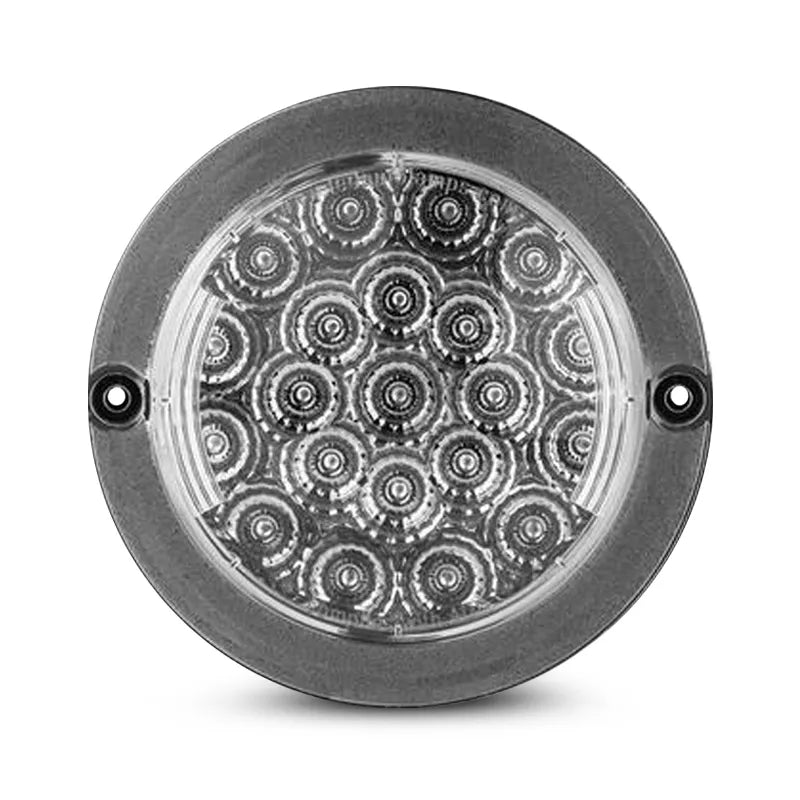 LED Autolamps 102ABC 12V Black Chrome Round Indicator Lamp With Clear Lens