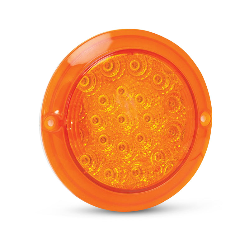 LED Autolamps 102AM Multi Volt Round Indicator Lamp Amber Lens Recessed Mount