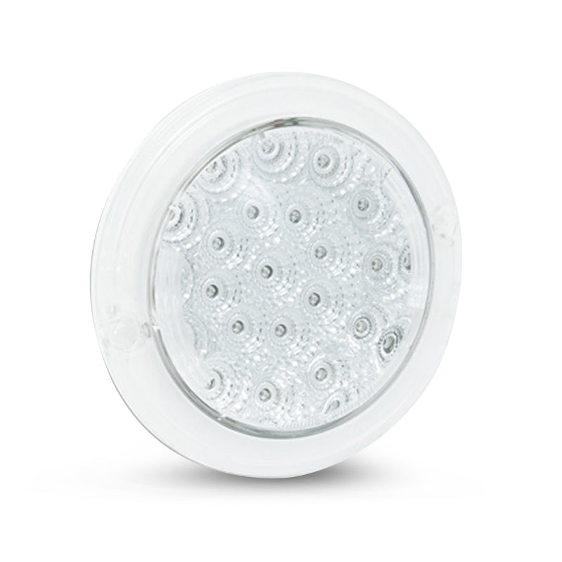 LED Autolamps 102RC 12V Round Stop/Tail Lamp With Clear Lens Recessed Mount 130mm