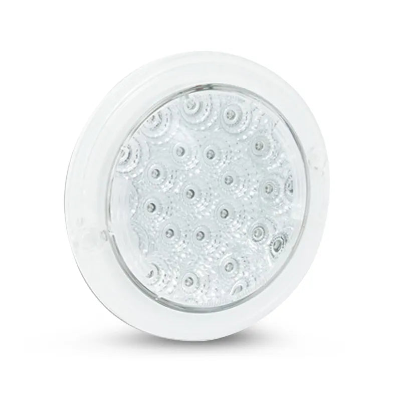 LED Autolamps 102RC 12V Round Stop/Tail Lamp With Clear Lens Recessed Mount 130mm