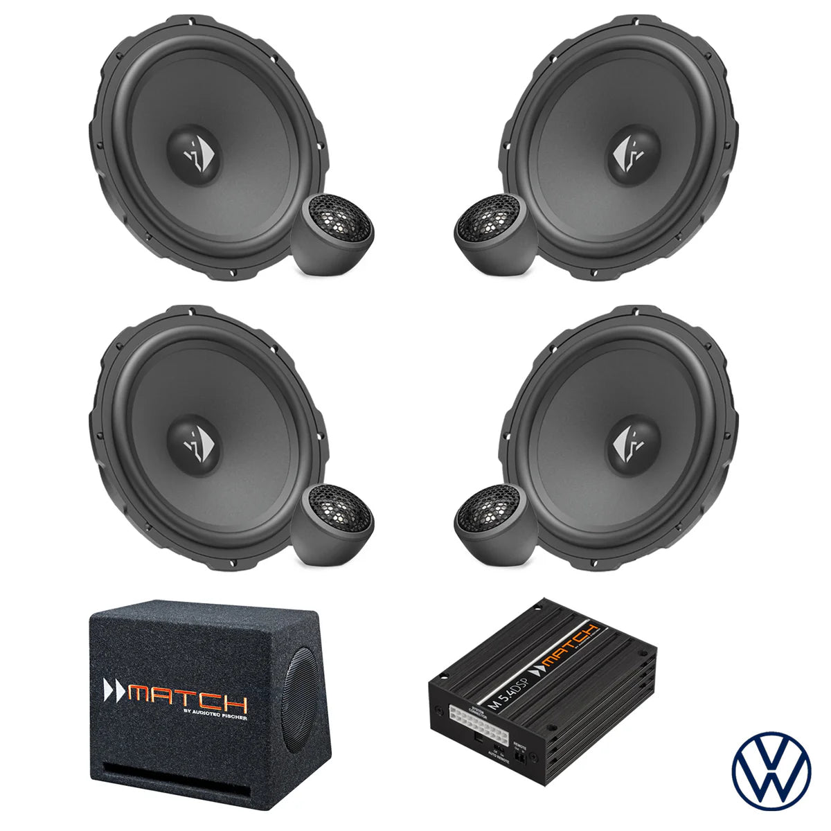 VW Tiguan - Speaker & Subwoofer DSP Amplified Package | HELIX Ci3