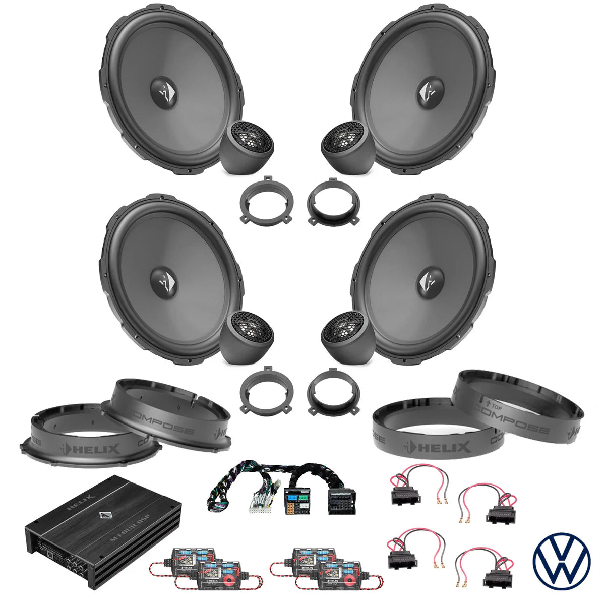 VW Tiguan - Speaker DSP Amplified Package (Extra Bass) | HELIX Ci3