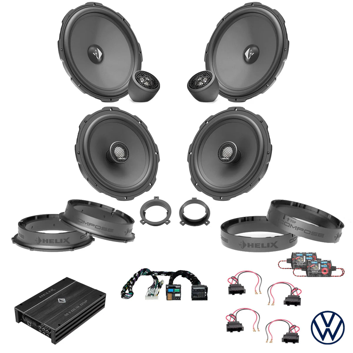 VW Golf 7 - Speaker DSP Amplified Package (Extra Bass) | HELIX Ci3