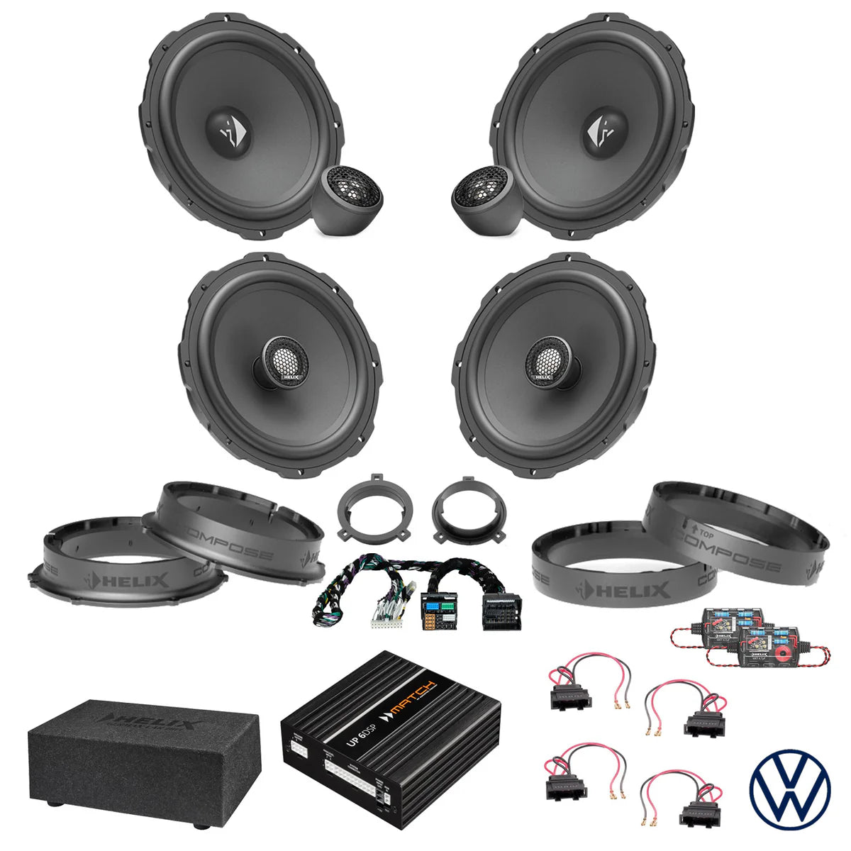 VW Golf 7 - Speaker & Subwoofer DSP Amplified Package 2 | HELIX Ci3