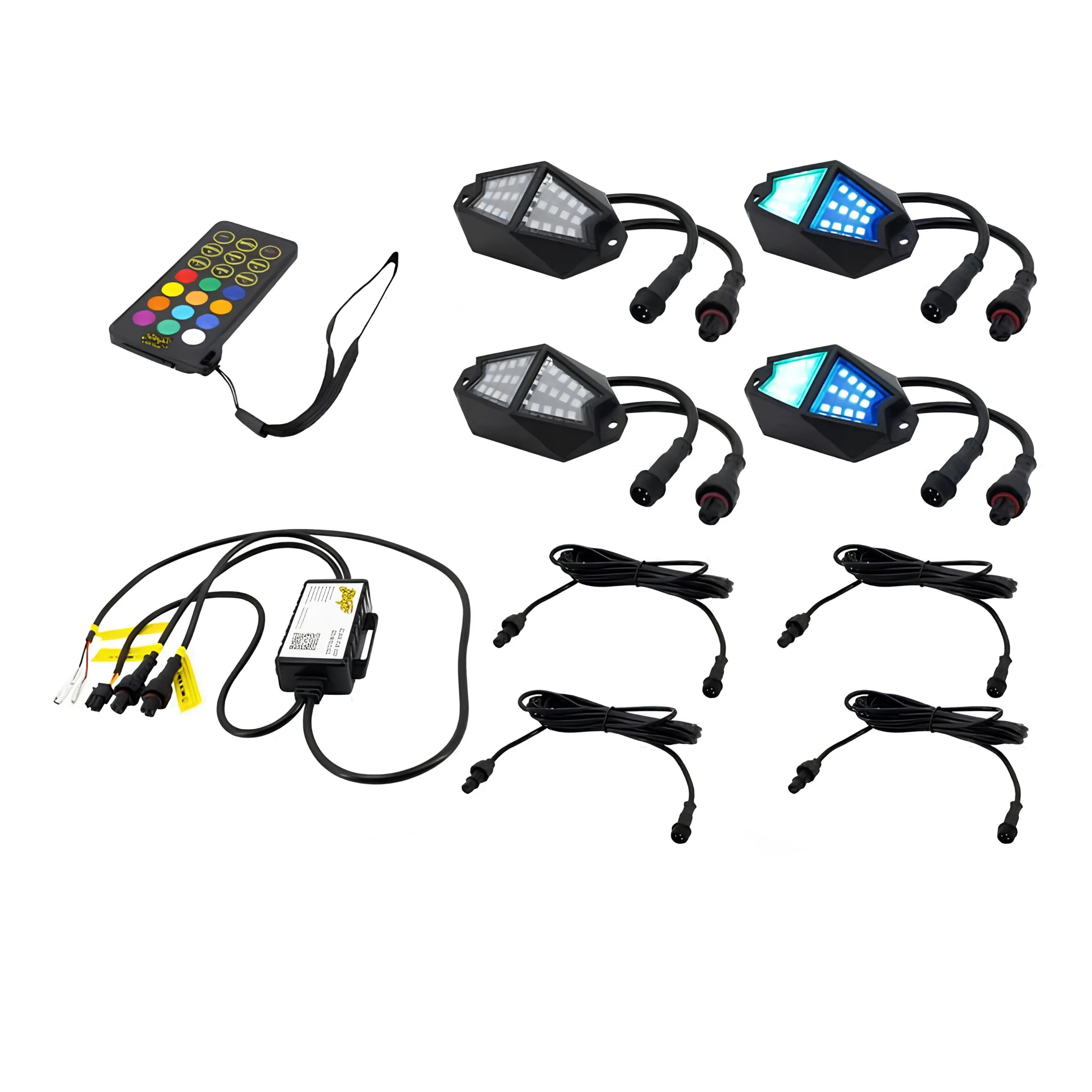 Stinger SPXDK4 ENLIGHT10 Dynamic 4-Way RGB Rock Light Kit