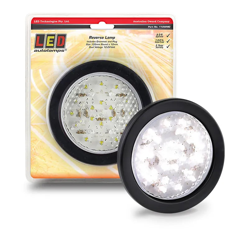 LED Autolamps 110WMG 10/30V Reverse Lamp With Grommet and Plug
