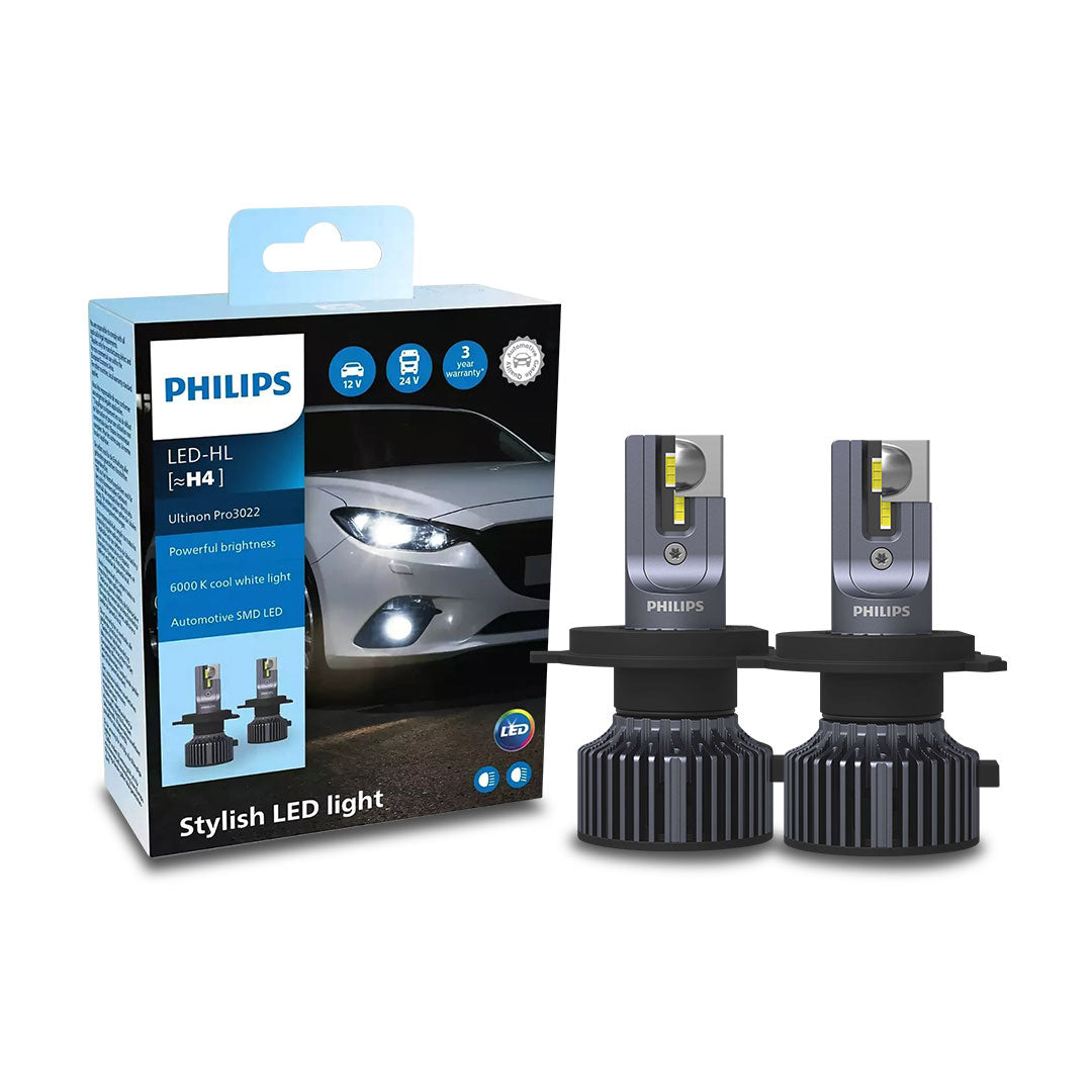 Philips 11342U3022X2 | H4 Ultinon Pro3022 LED Headlight Globes – 12/24V (Pair)
