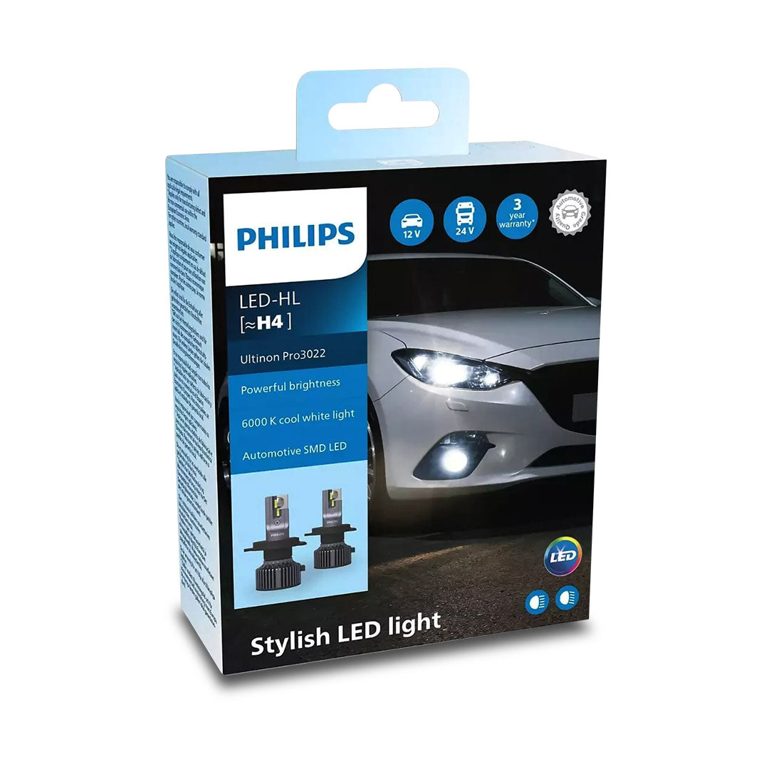 Philips 11342U3022X2 | H4 Ultinon Pro3022 LED Headlight Globes – 12/24V (Pair)