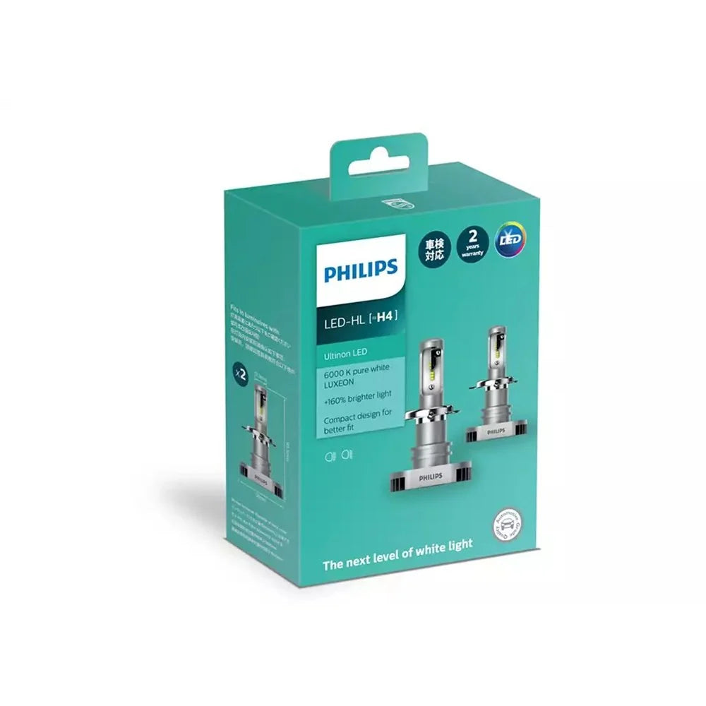 Philips 11342ULX2 Ultinon Compact H4 LED Headlight Bulbs 6000K Pair