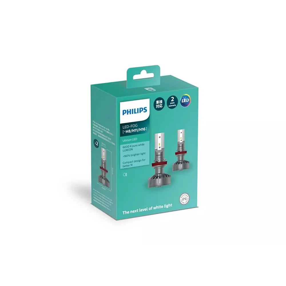 Philips 11366ULX2 Ultinon Compact H8 H11 H16 LED Fog Lamp Bulbs Pair