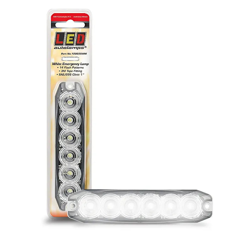 LED Autolamps 120035WM Directional Led White 12-24V Perm Mnt Sync Capable 14 Flash Patterns