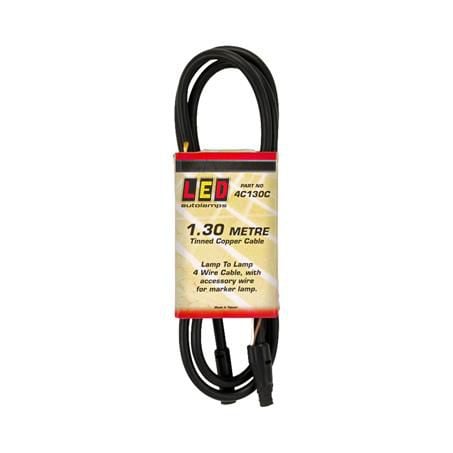 LED Autolamps 4C130C Trailer Cable Lamp To Lamp 1.3m Cable