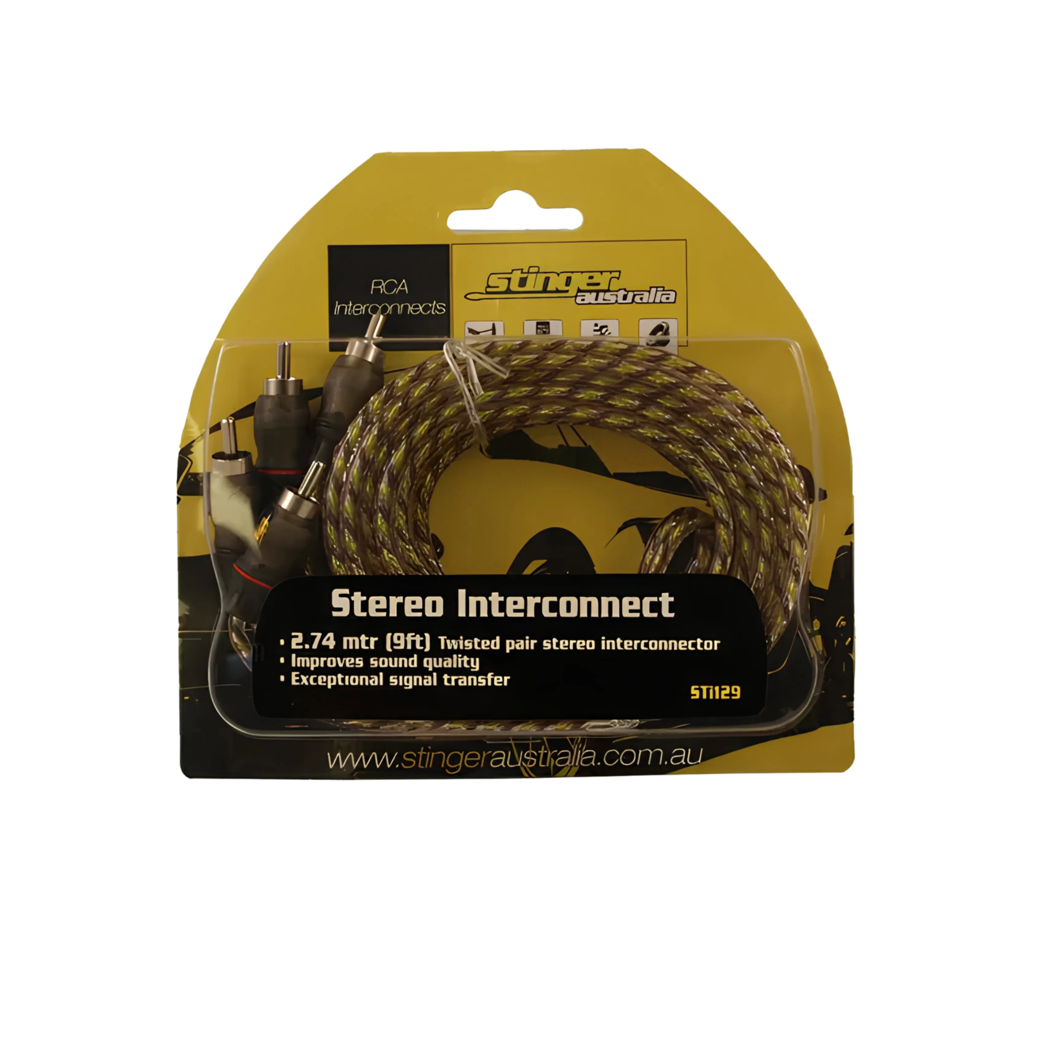 Stinger STI129 2 Channel 9-Feet RCA Lead