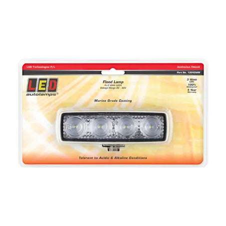 LED Autolamps 13040WM LED Work Lamp 12W Fld Beam 9-30V