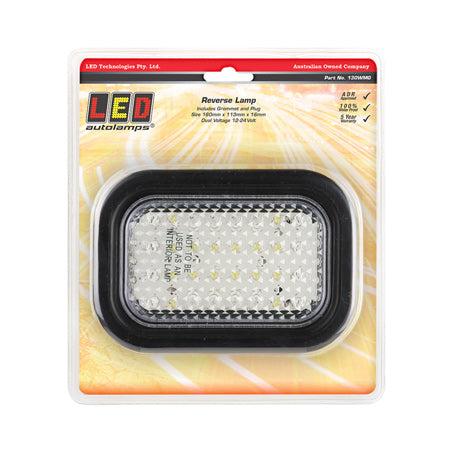 LED Autolamps 130WMG LED Reverse Light With Grommet & Plug 12-24V