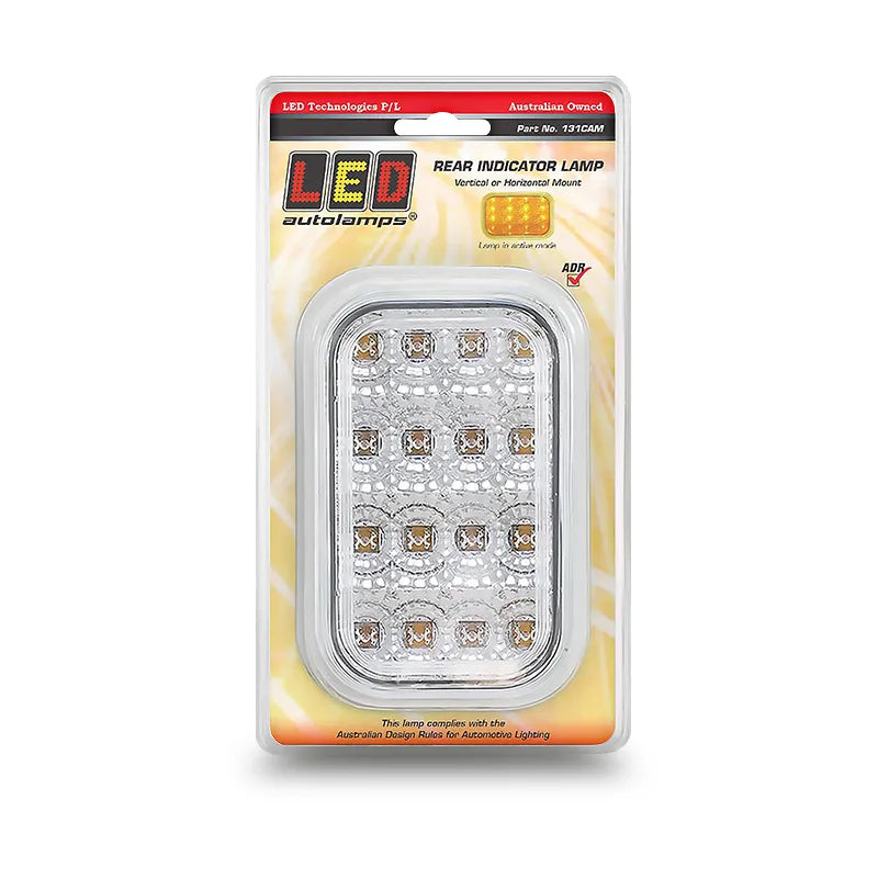 LED Autolamps 131CAM Volt Indicator Lamp With Clear Lens And Chrome Reflector Blister Pack