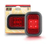 LED Autolamps 133RMG Stop/Tail/Reflector LED Light Red Lens 4 LEDs w/ Rubber Grommet and Plug 12/24V