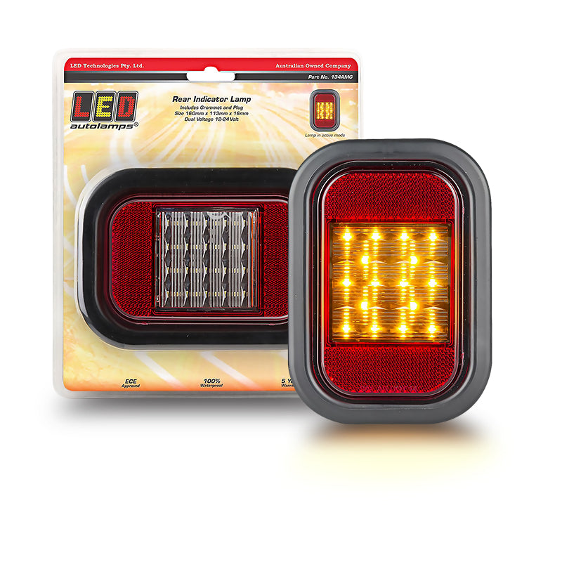 LED Autolamps 134AMG Indicator Lamp Recessed Fitting Blister