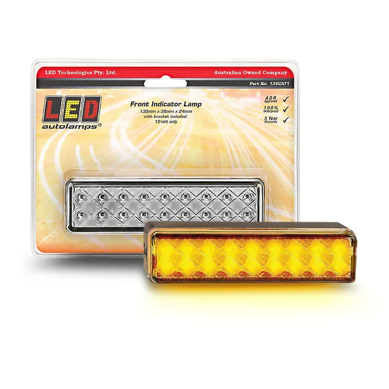 LED Autolamps 135CAT1 12V Front Direction Indicator Lamp 18 Square LEDs Blister