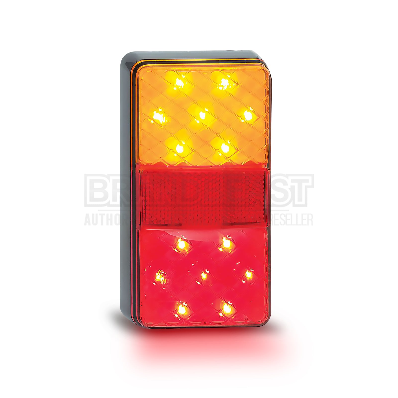 LED Autolamps 150BAR 12V LED Stop/Tail/Indicator Lamp with Reflex Reflector White Background