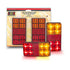 LED Autolamps 151BAR2 12V LED Stop/Tail/Indicator Lamp With Reflex Reflector 2 Pack