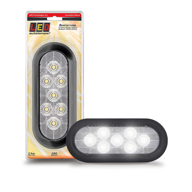 LED Autolamps 164WM LED Reverse Lamp 12/24V With Rubber Grommet & Plug