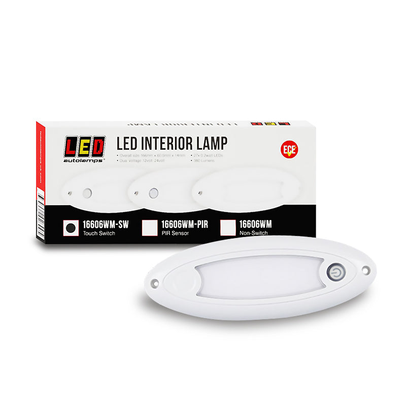 LED Autolamps 16606WM-SW Small Oval Interior/Exterior Lamp Touch