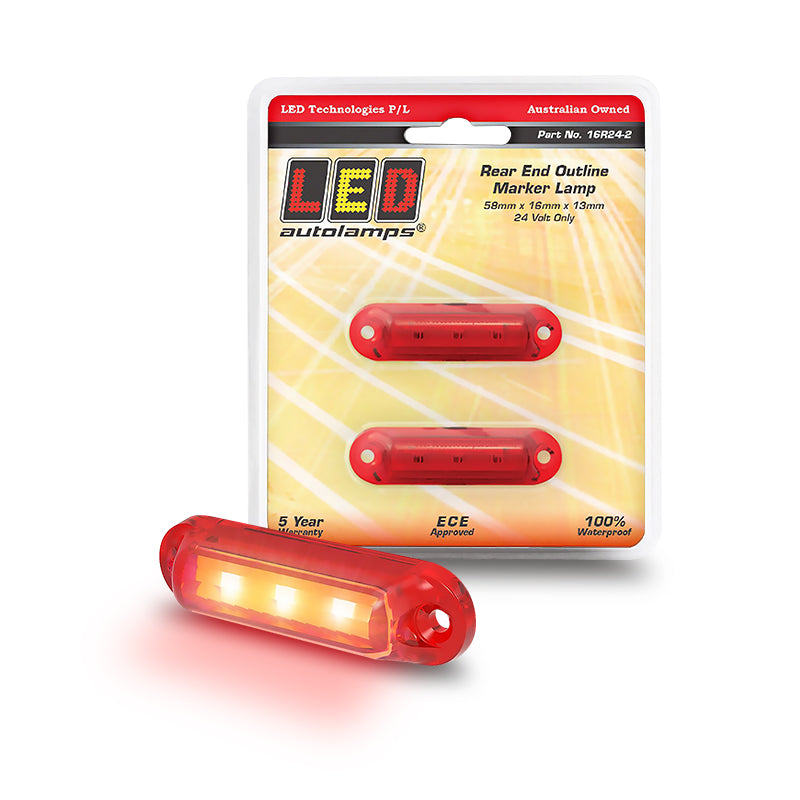 LED Autolamps 16R24-2 Rear Position Marker 24 Volt