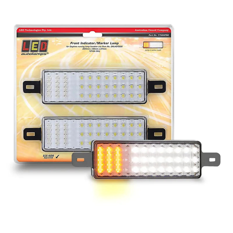 LED Autolamps 175AWTB2 12V Front Indicator/Marker Lamp Twin Blister Pack