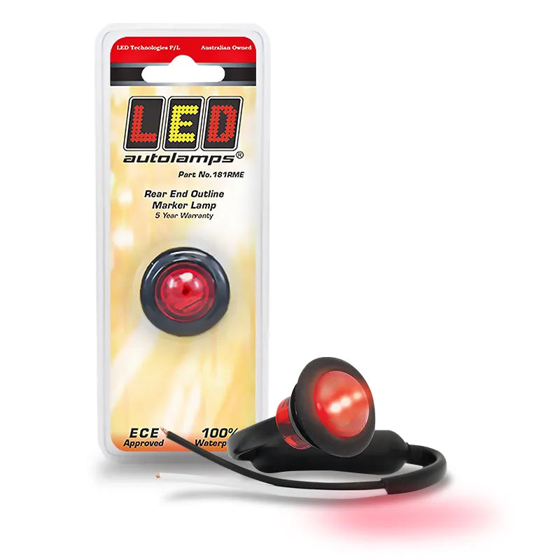 LED Autolamps 181RME Side Marker Light Red LED 12 or 24V