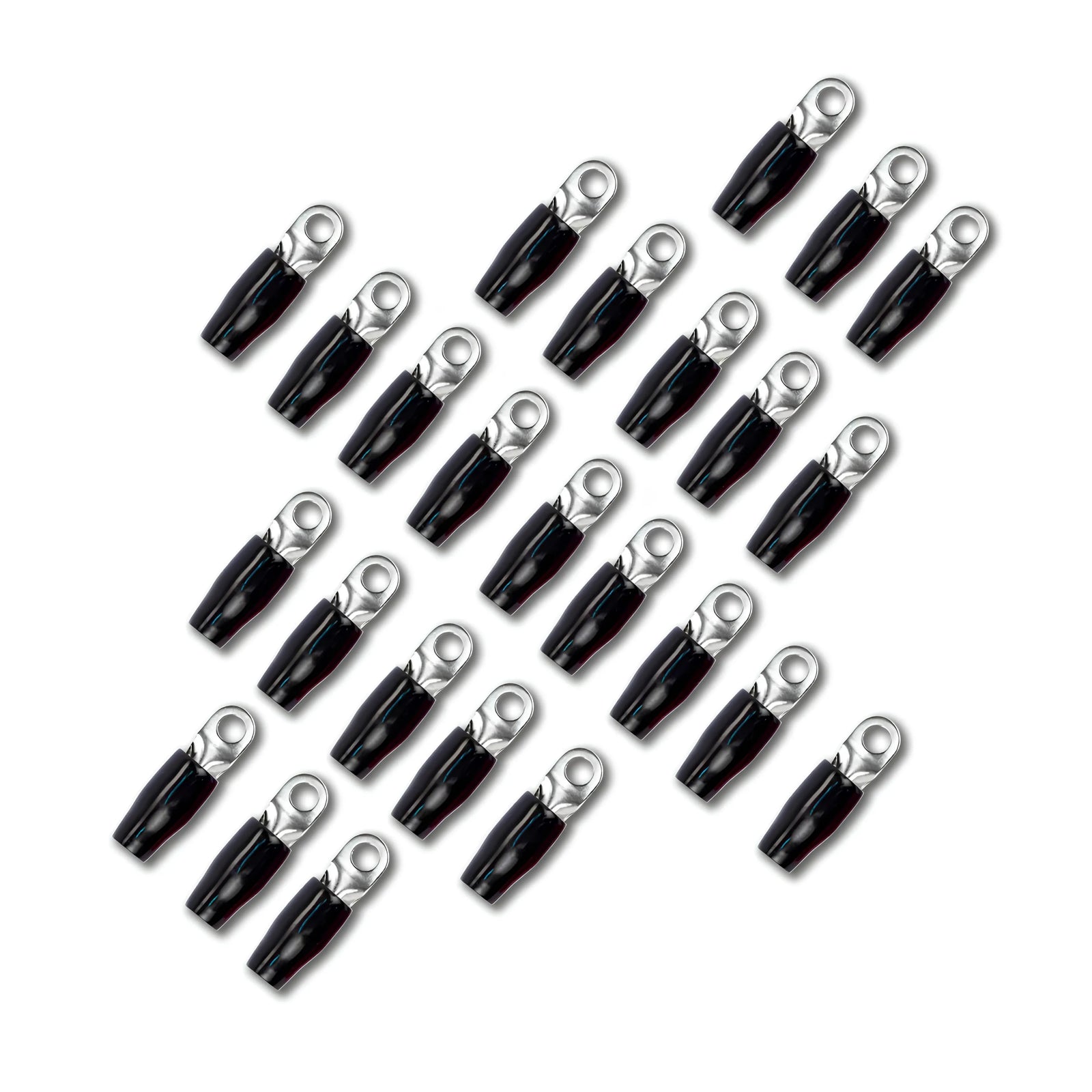 Stinger SPT5144B 25 Pack 4 Gauge 1/4″ Black Ring Terminal