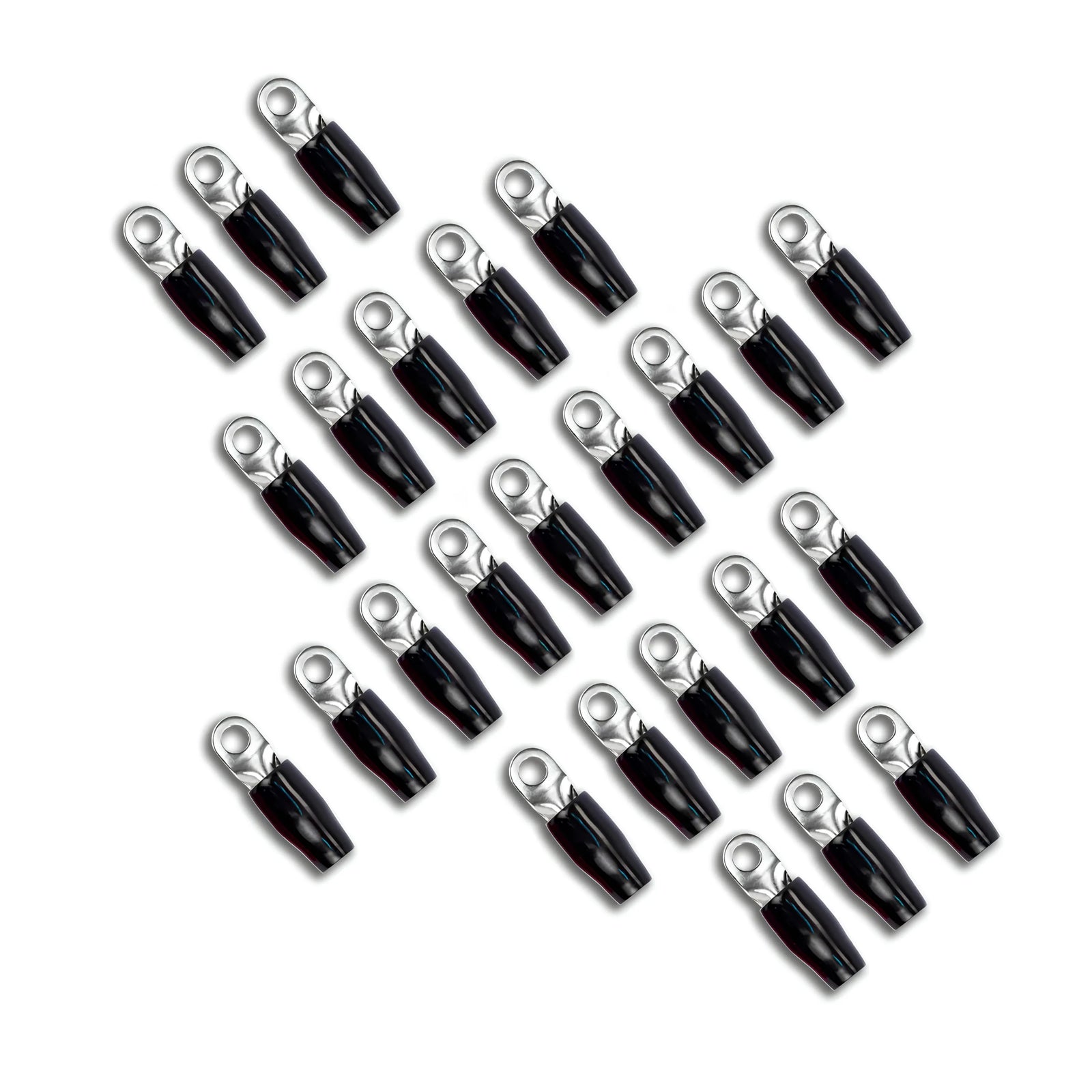 Stinger SPT5144B 25 Pack 4 Gauge 1/4″ Black Ring Terminal