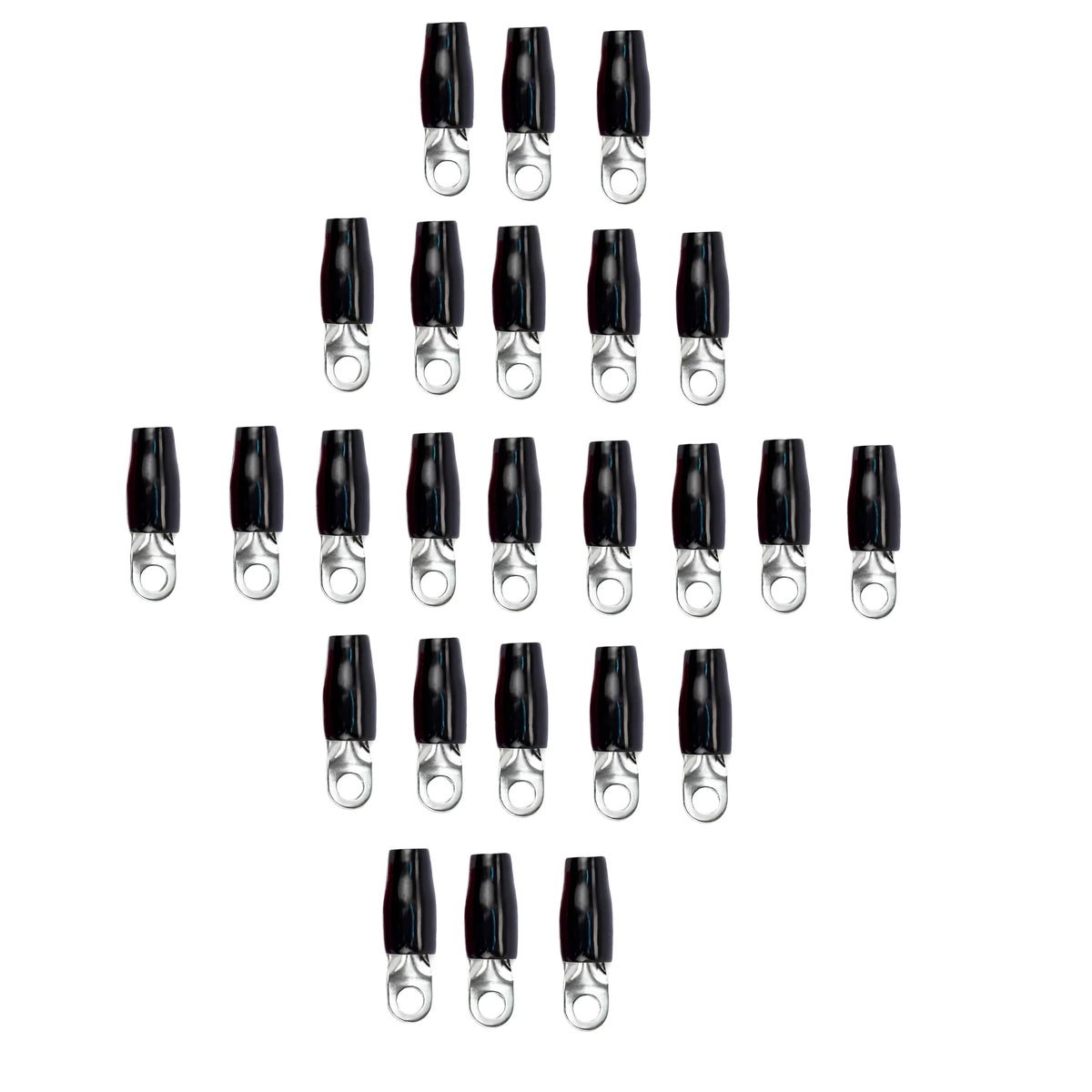 Stinger SPT5144B 25 Pack 4 Gauge 1/4″ Black Ring Terminal