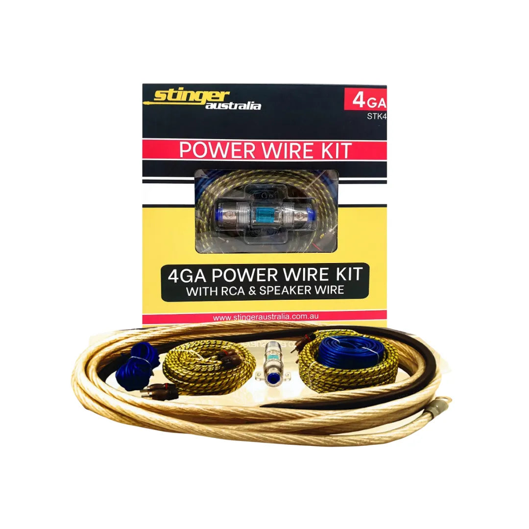 Stinger STK4 4GA 4-Channel Amplifier Power Wiring Kit