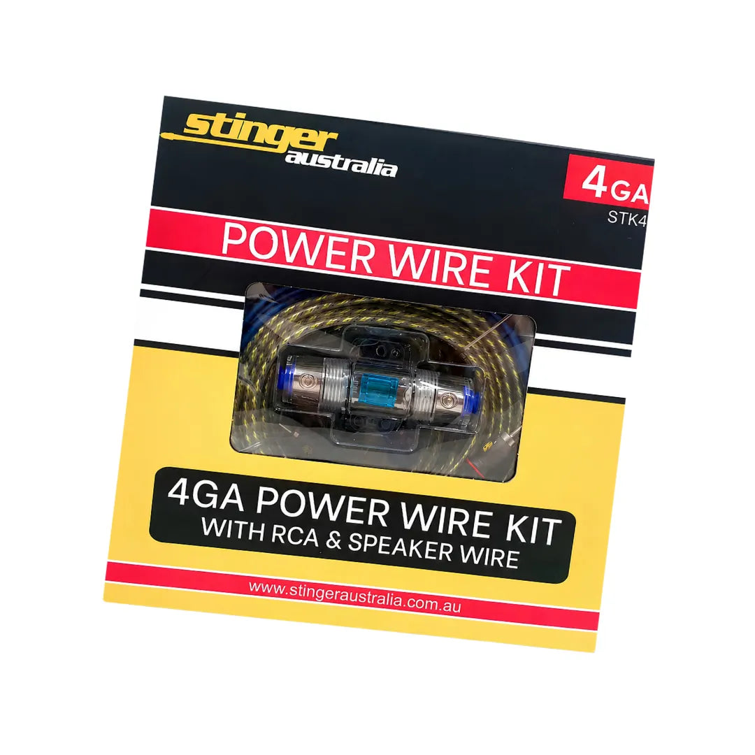 Stinger STK4 4GA 4-Channel Amplifier Power Wiring Kit