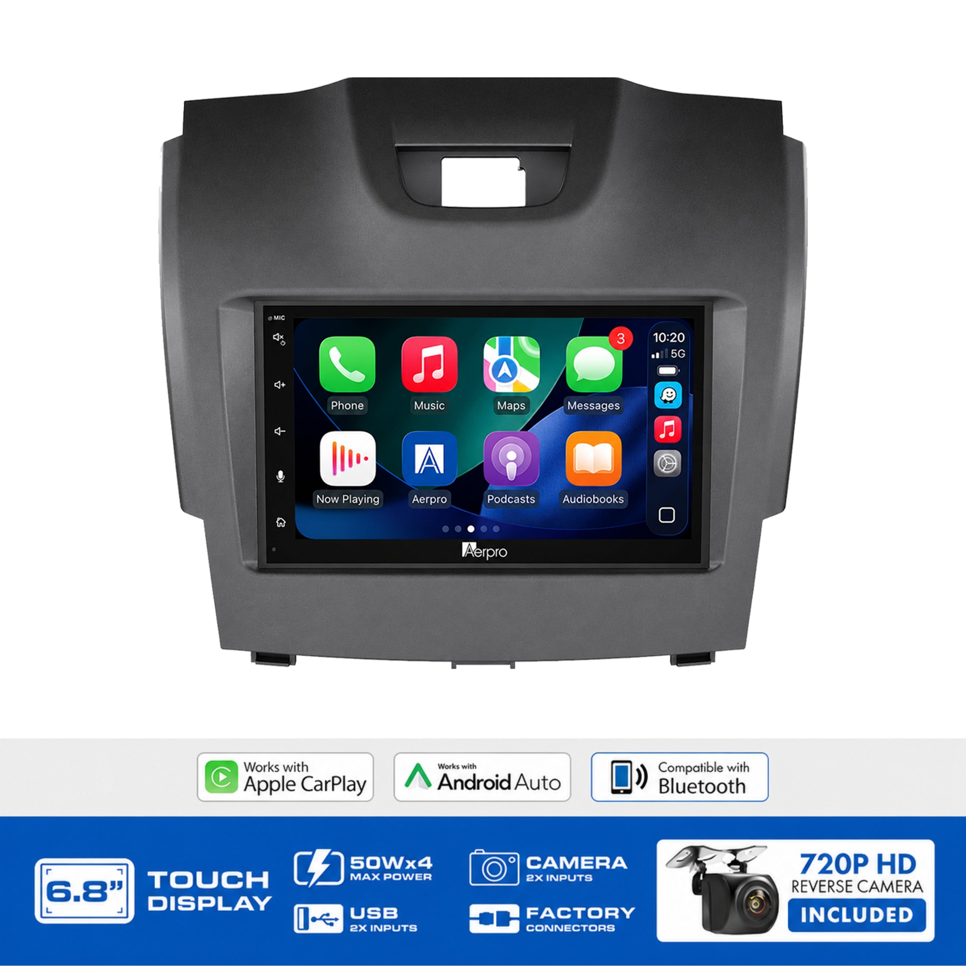 Aerpro AX8063GK 6.8" Head Unit Kit Holden Colorado Isuzu D-Max MU-X