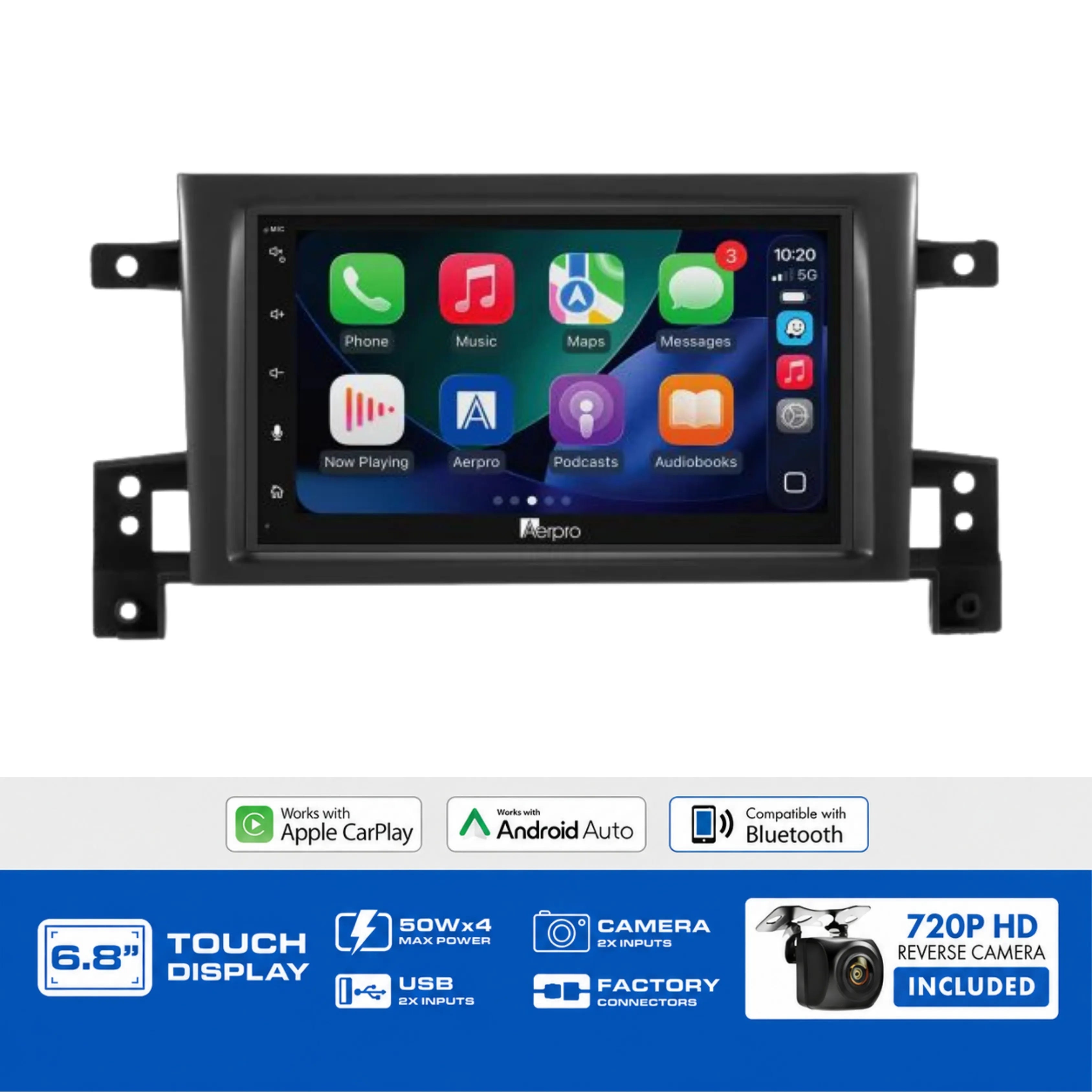 Aerpro AX8165K 6.8" Multimedia Head Unit Upgrade Kit Suzuki Grand Vitara